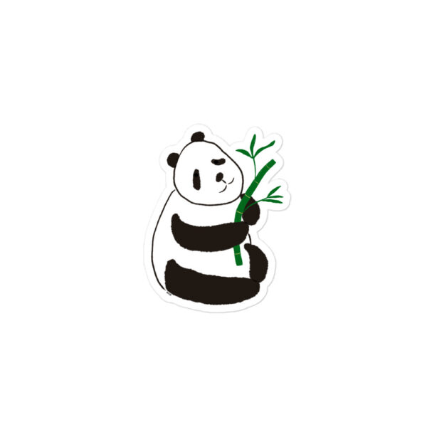 Cute Black White Panda Bear Bamboo Bubble-free stickers - Image 2